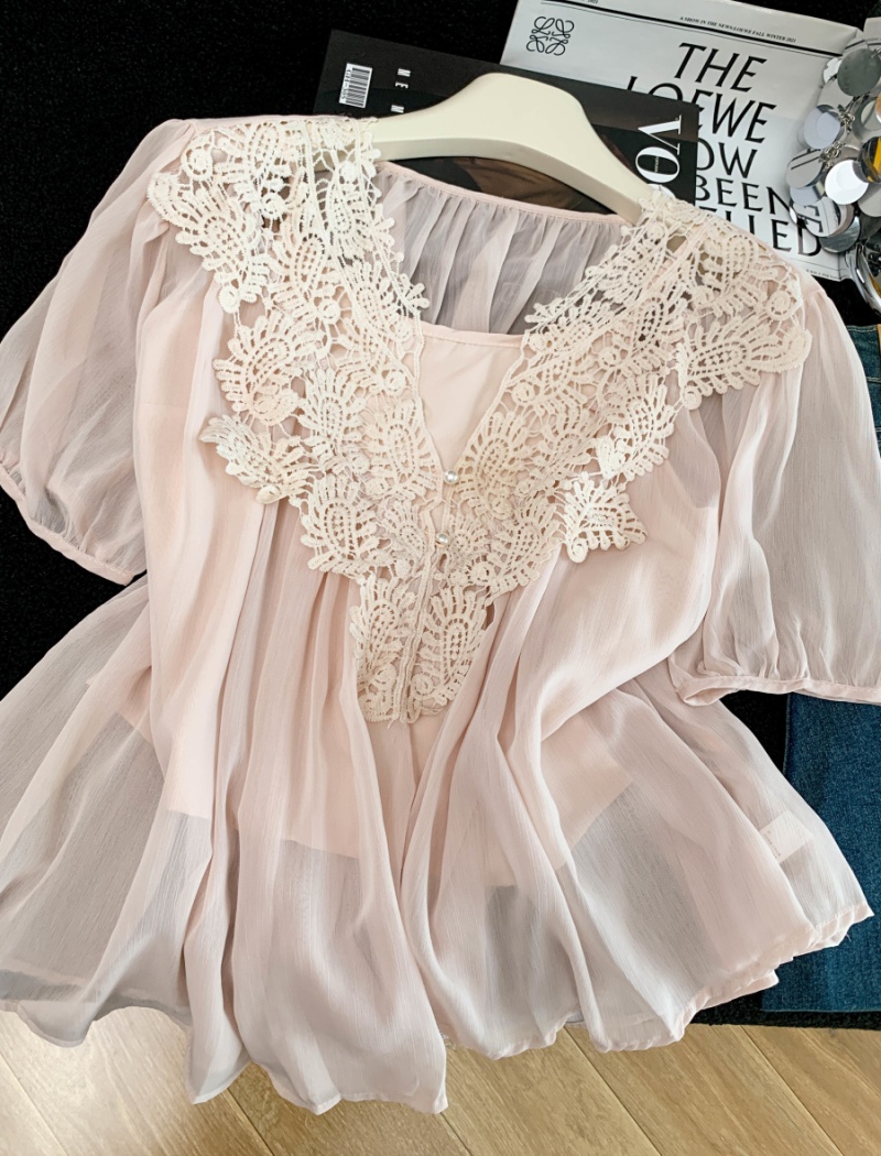 Sling Western style tops sweet summer shirt 2pcs set