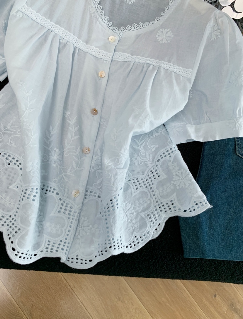 Jacquard fashion shirt Western style tops for women