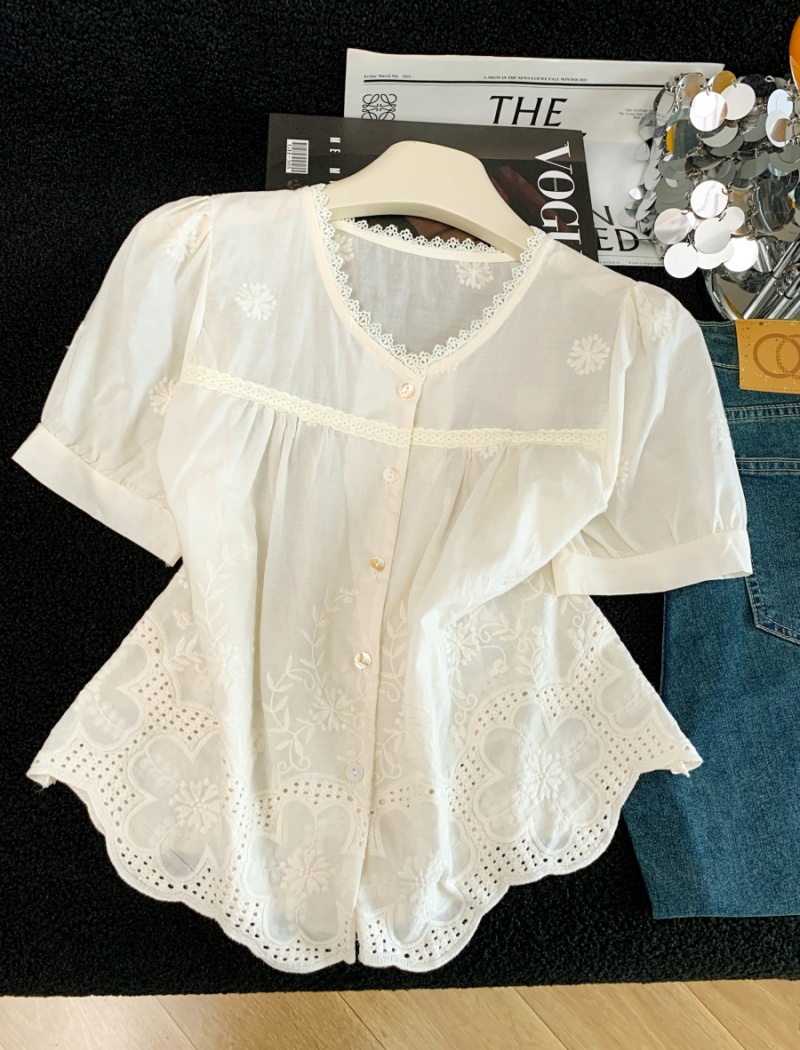 Jacquard fashion shirt Western style tops for women