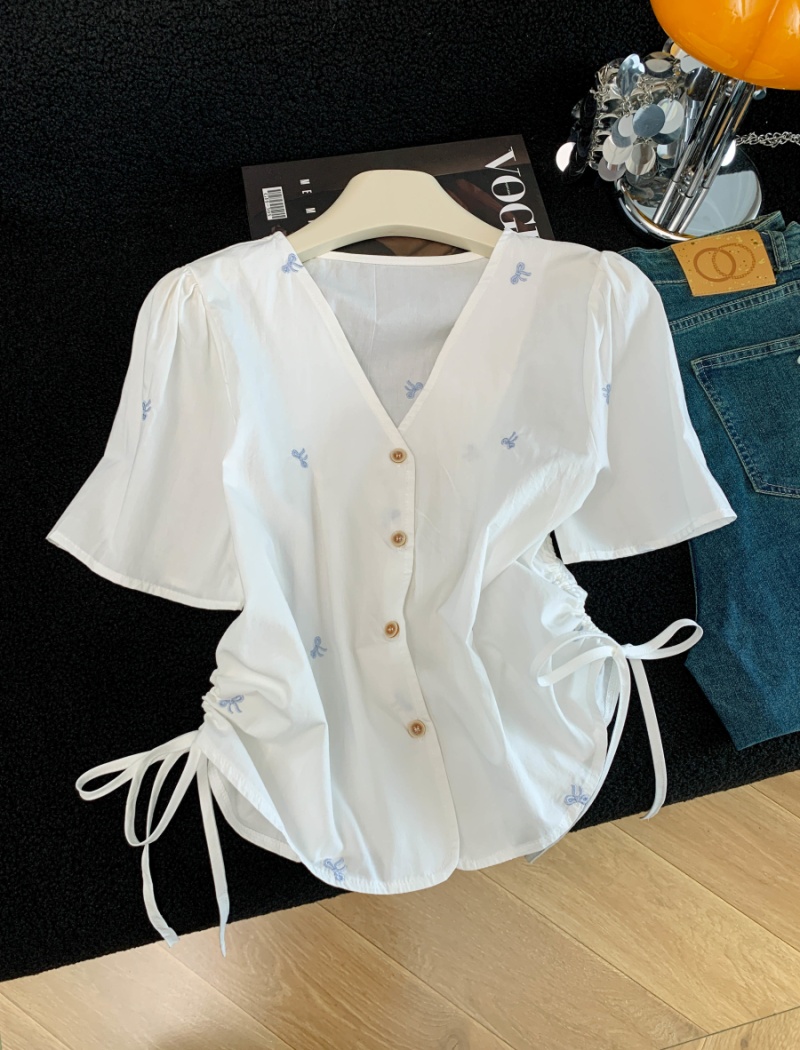 Short sleeve Korean style shirt summer tops for women