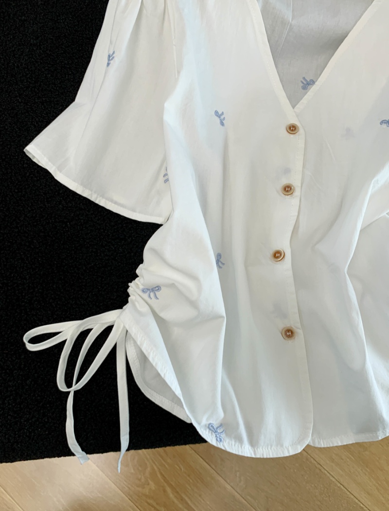 Short sleeve Korean style shirt summer tops for women