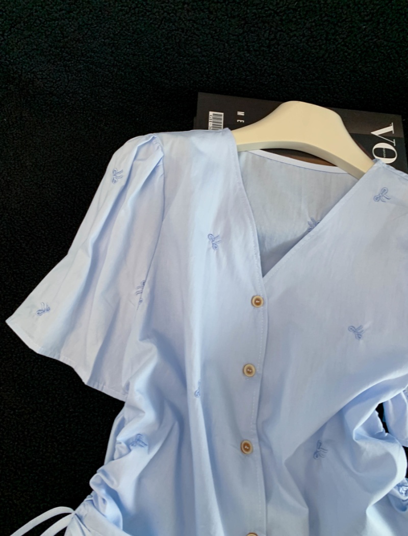 Short sleeve Korean style shirt summer tops for women