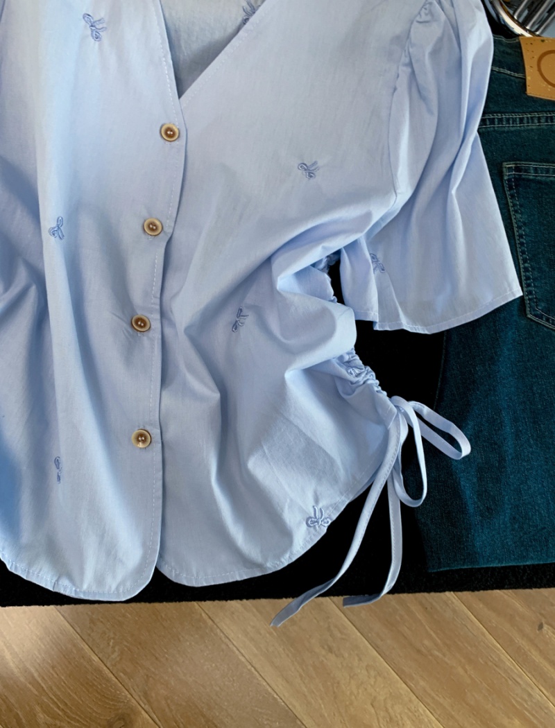 Short sleeve Korean style shirt summer tops for women