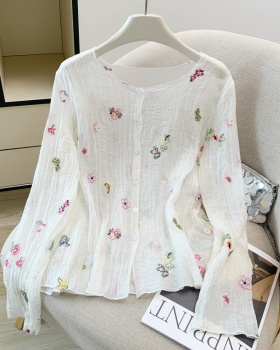 Long sleeve sunscreen tops fashion shirt for women