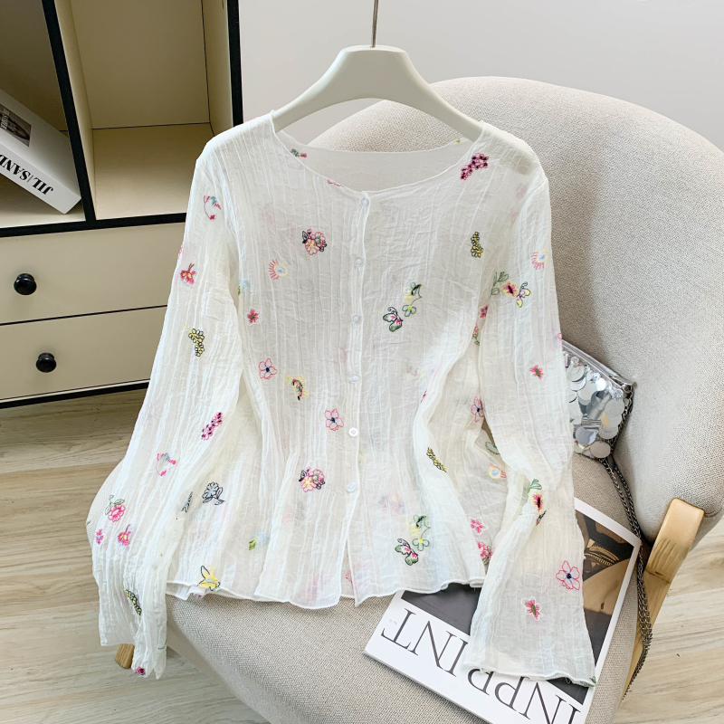 Long sleeve sunscreen tops fashion shirt for women