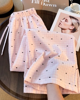 Drape long pants straight wide leg pants for women