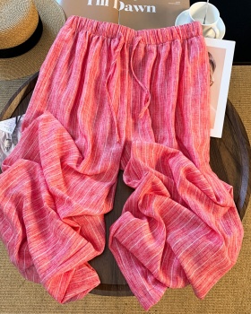 Mixed colors wide leg pants mopping long pants