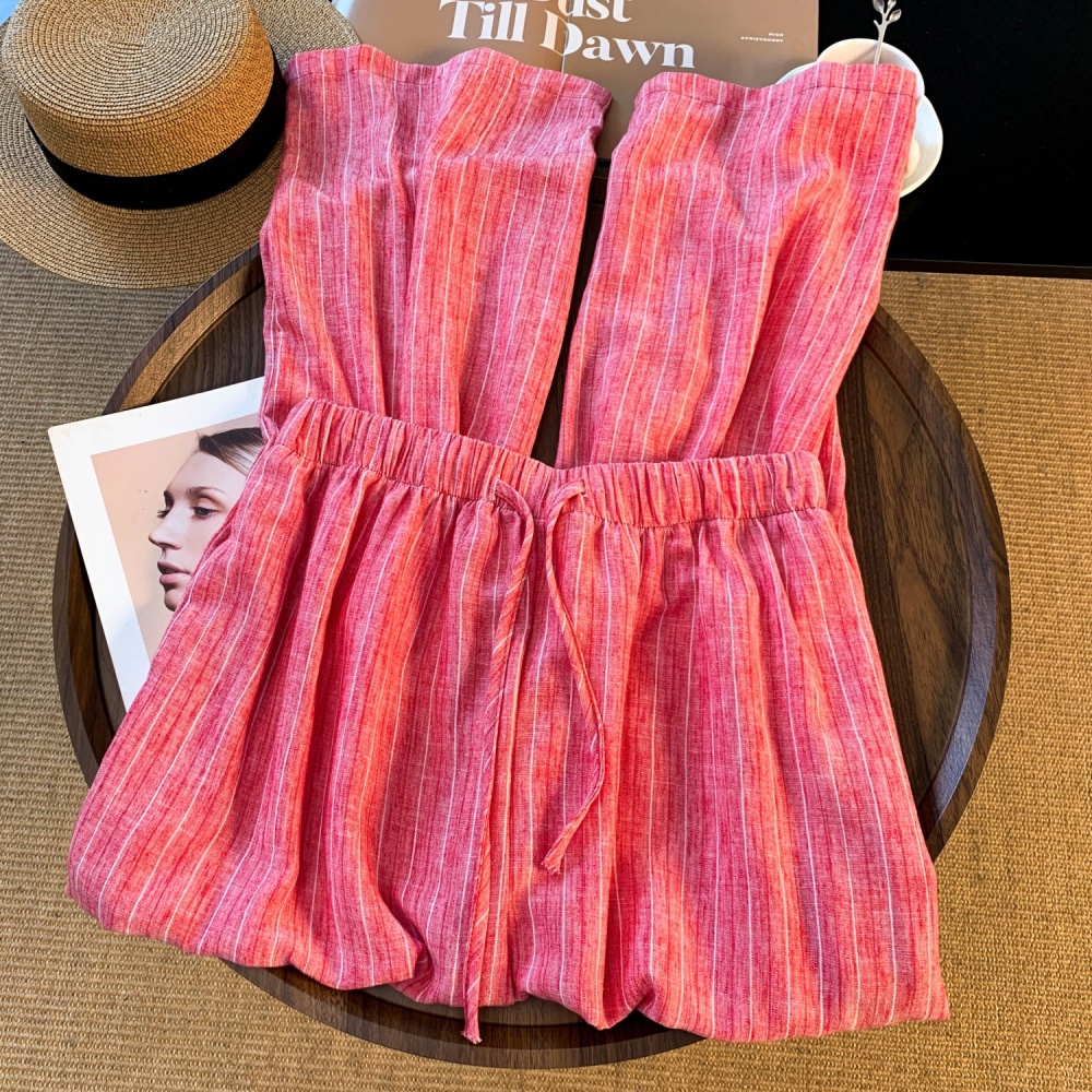 Mixed colors wide leg pants mopping long pants