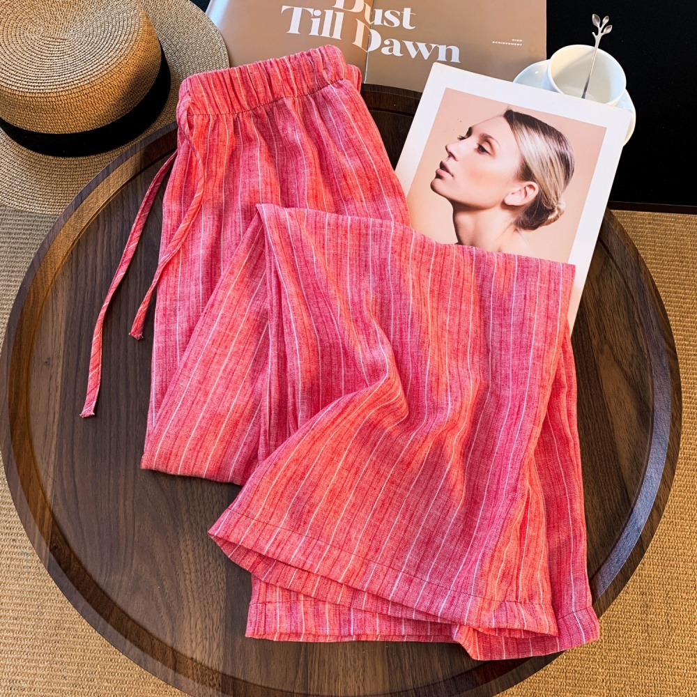 Mixed colors wide leg pants mopping long pants