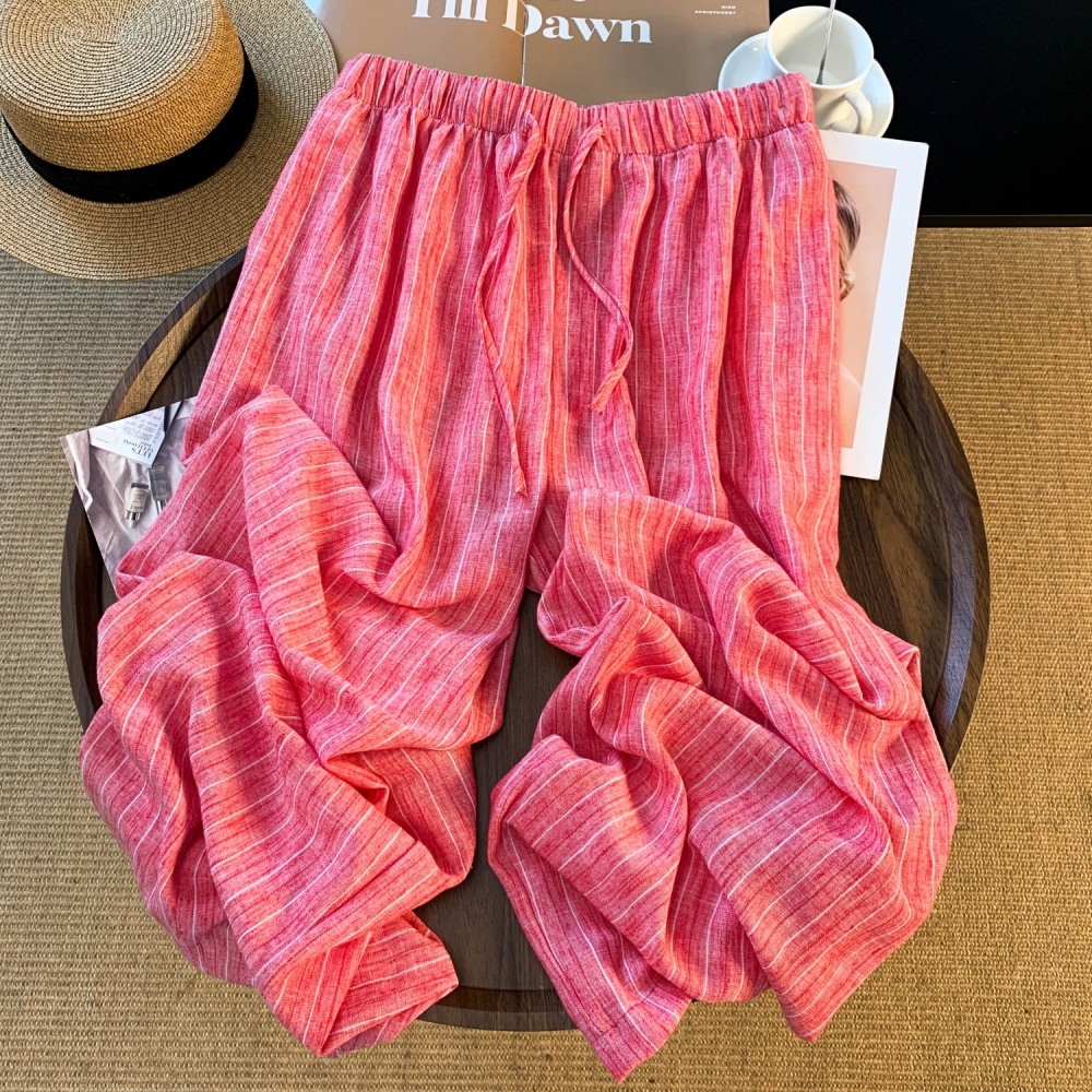 Mixed colors wide leg pants mopping long pants