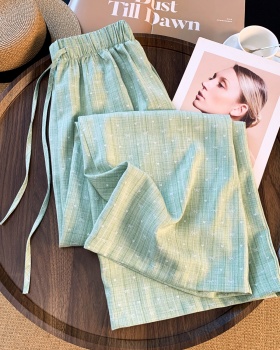 Summer Casual long pants mopping wide leg pants for women