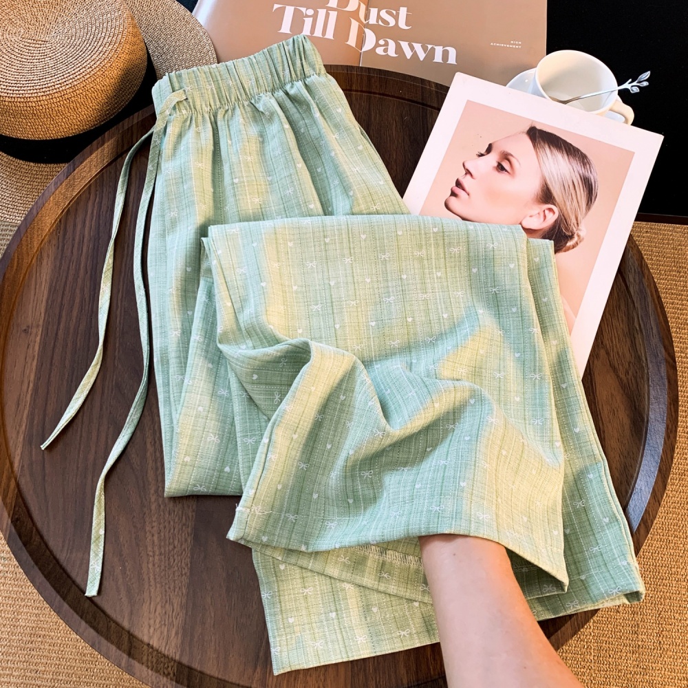 Summer Casual long pants mopping wide leg pants for women