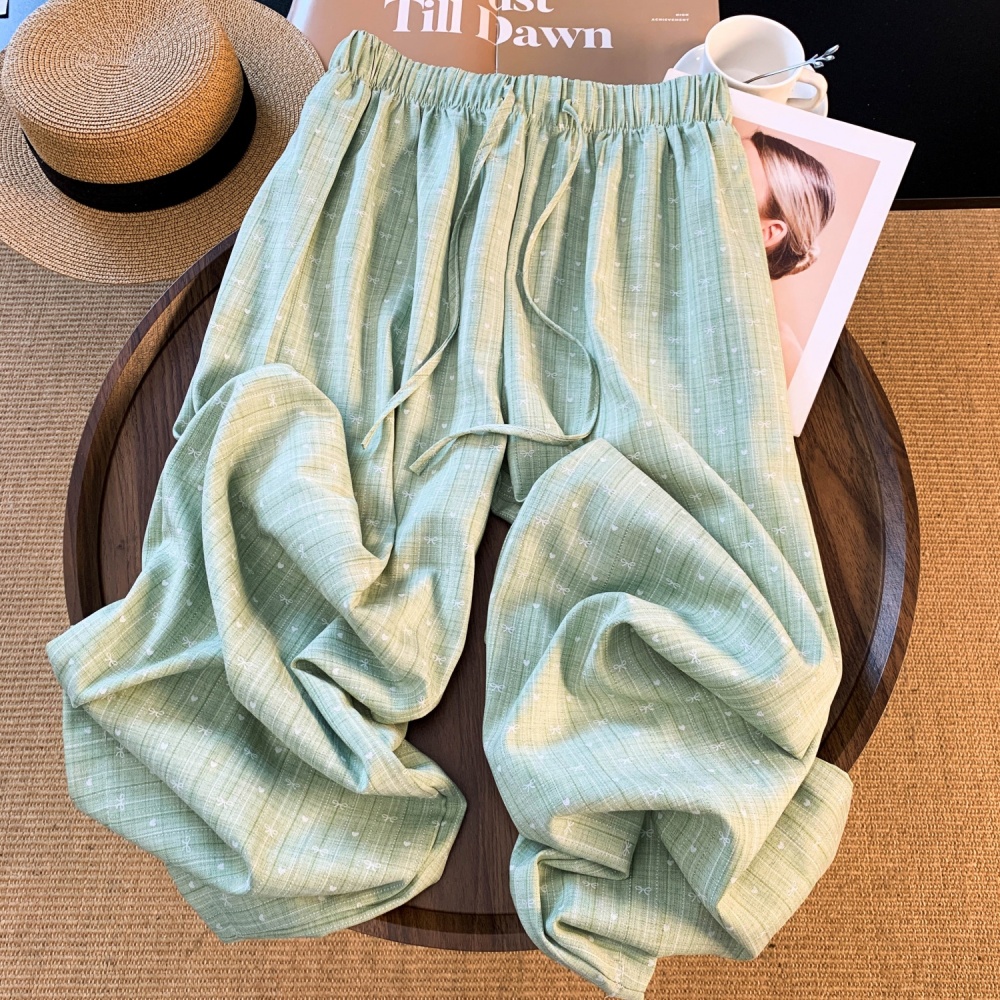 Summer Casual long pants mopping wide leg pants for women