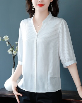 Summer slim shirt Cover belly tops for women