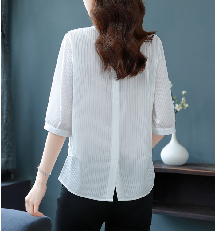 Summer slim shirt Cover belly tops for women