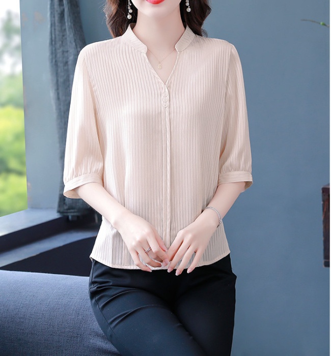 Summer slim shirt Cover belly tops for women