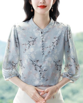 Silk fashion small shirt spring and summer shirt