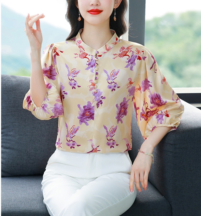 Silk fashion small shirt spring and summer shirt