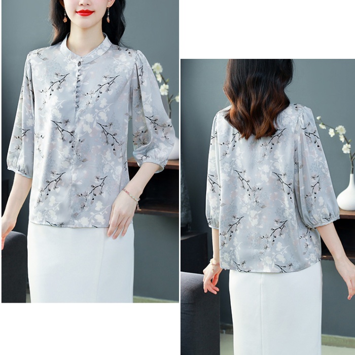 Silk fashion small shirt spring and summer shirt