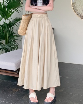 All-match wide leg pants pure long pants for women