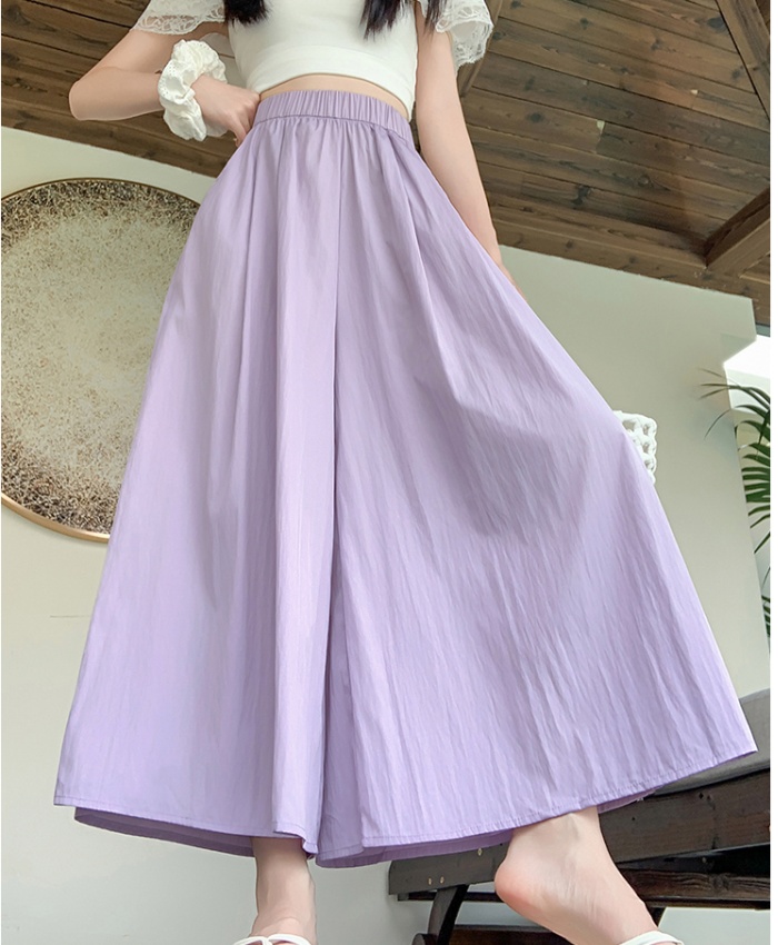 All-match wide leg pants pure long pants for women