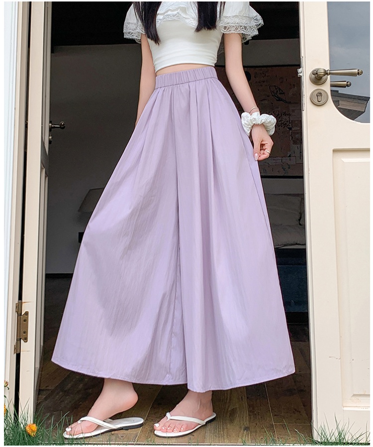All-match wide leg pants pure long pants for women