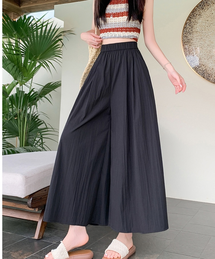 All-match wide leg pants pure long pants for women