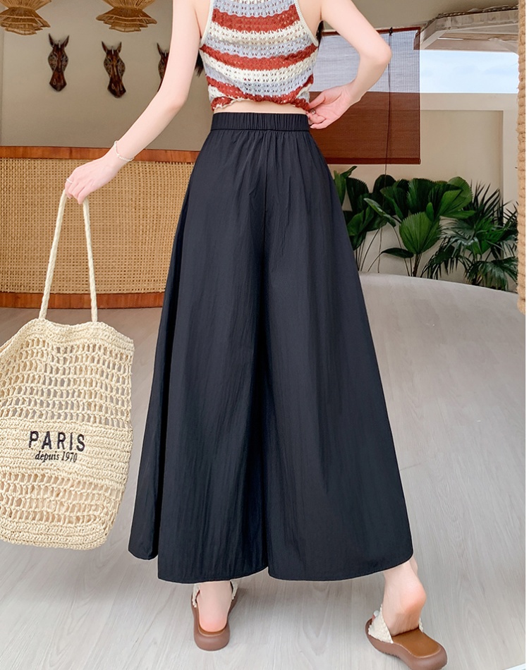 All-match wide leg pants pure long pants for women