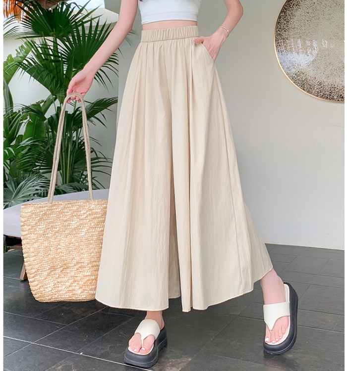 All-match wide leg pants pure long pants for women