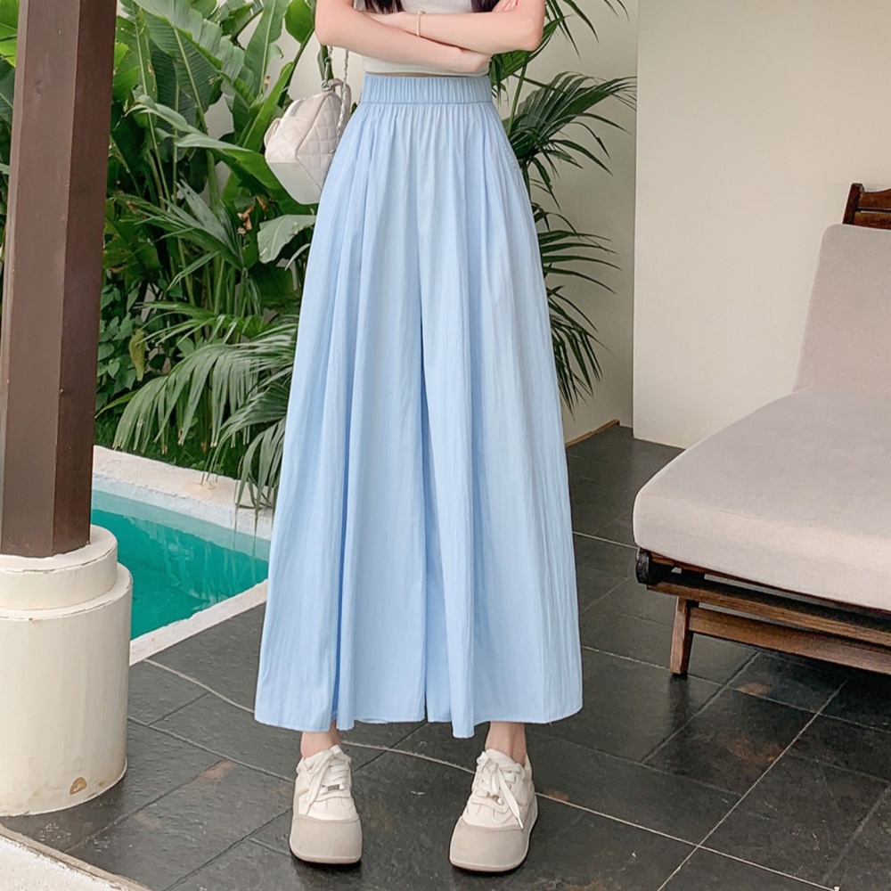 All-match wide leg pants pure long pants for women