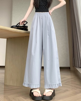 Slim wood ear loose skirt summer drape all-match pants