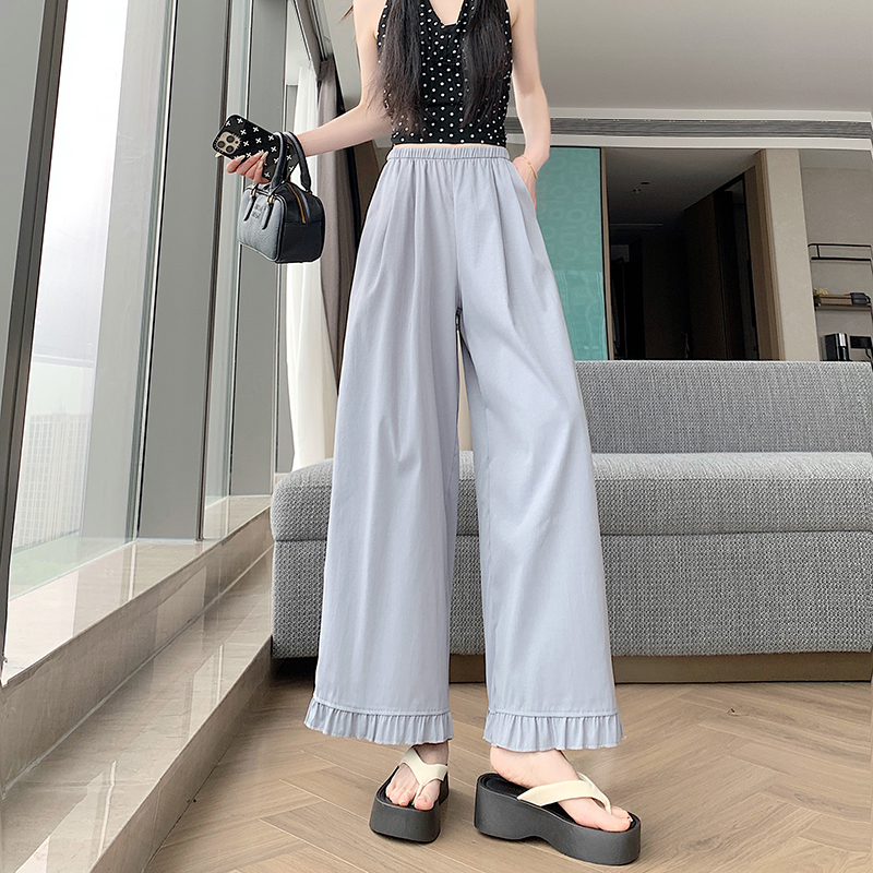 Slim wood ear loose skirt summer drape all-match pants