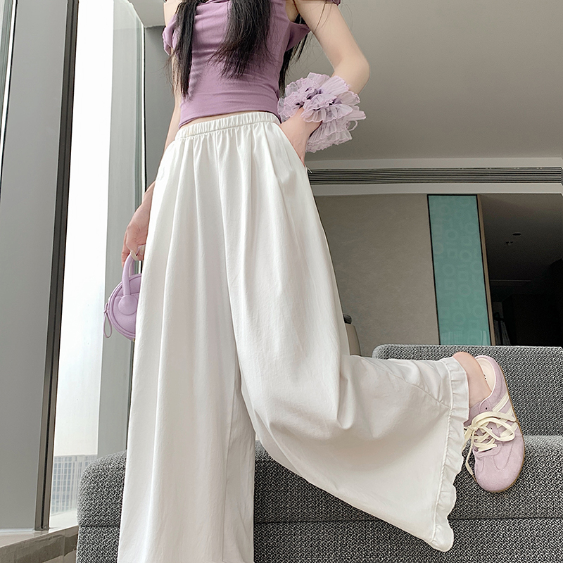 Slim wood ear loose skirt summer drape all-match pants