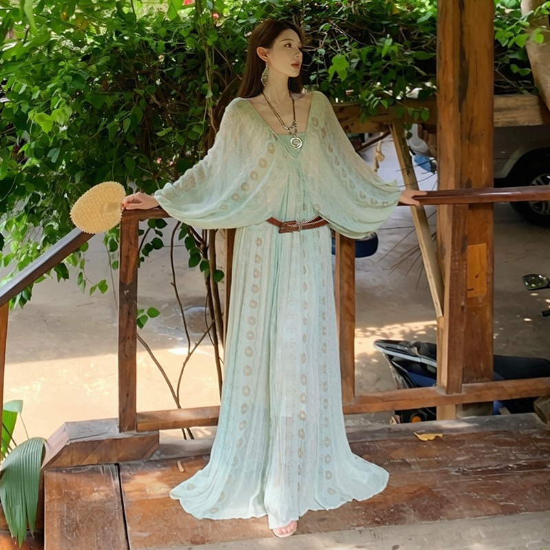 Loose beautiful dress Bohemian style long dress
