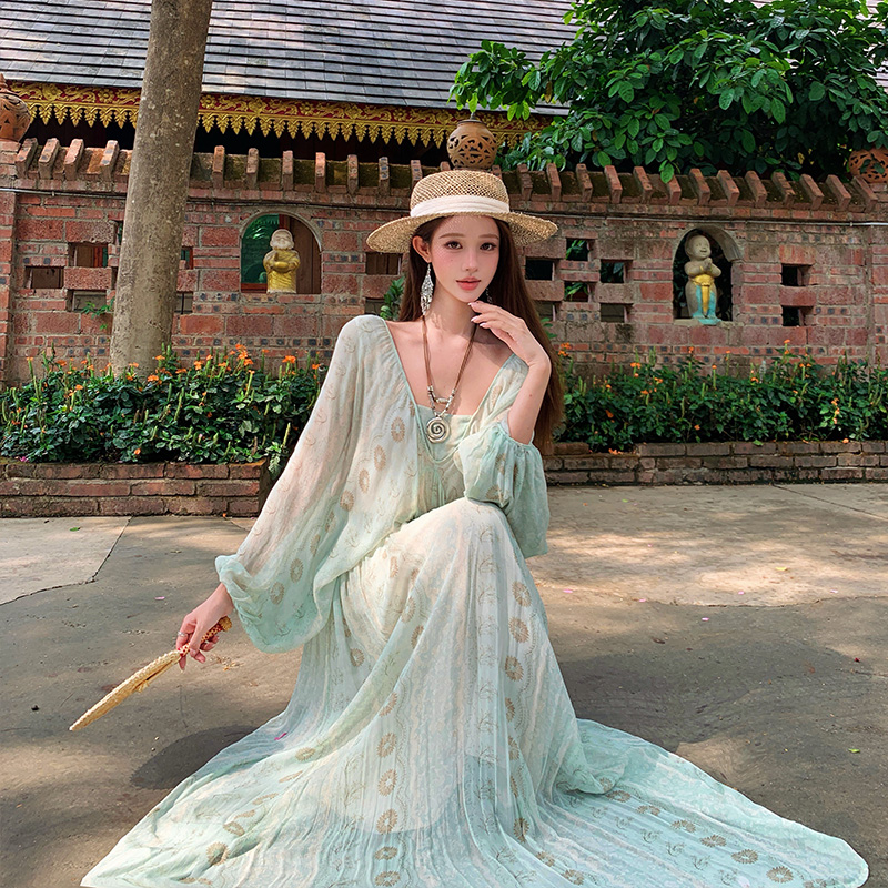 Loose beautiful dress Bohemian style long dress