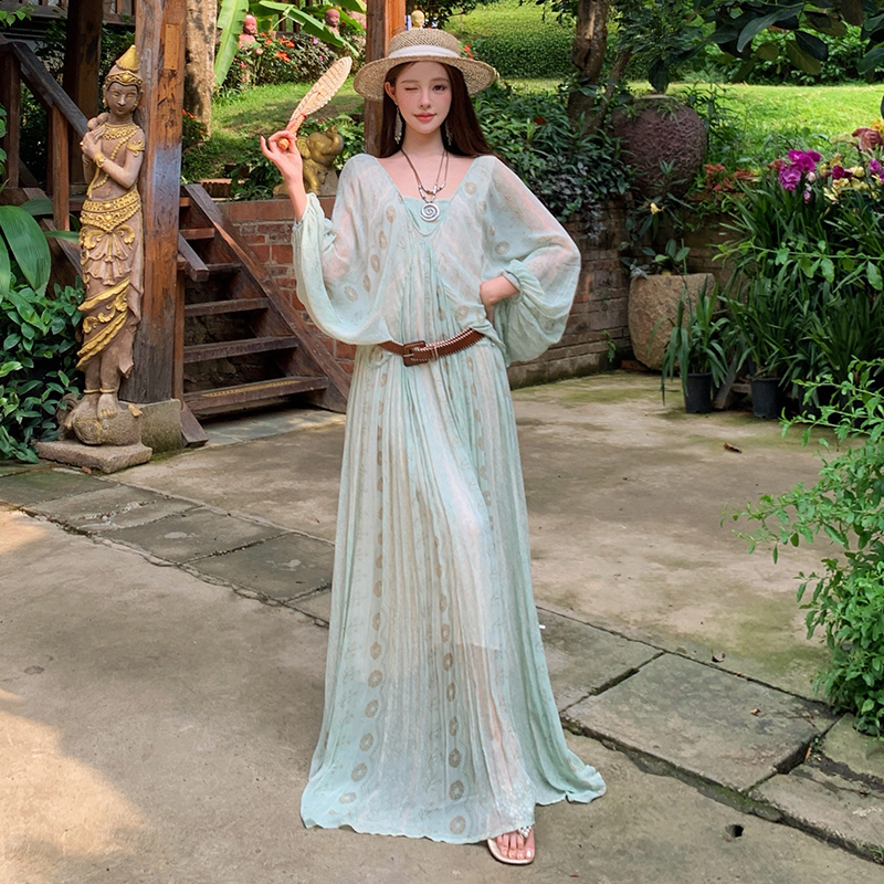 Loose beautiful dress Bohemian style long dress