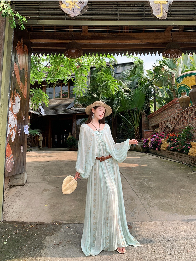 Loose beautiful dress Bohemian style long dress
