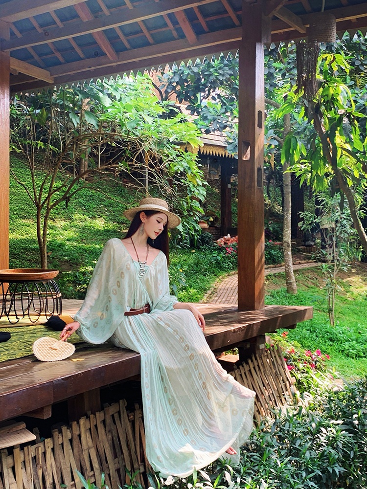 Loose beautiful dress Bohemian style long dress