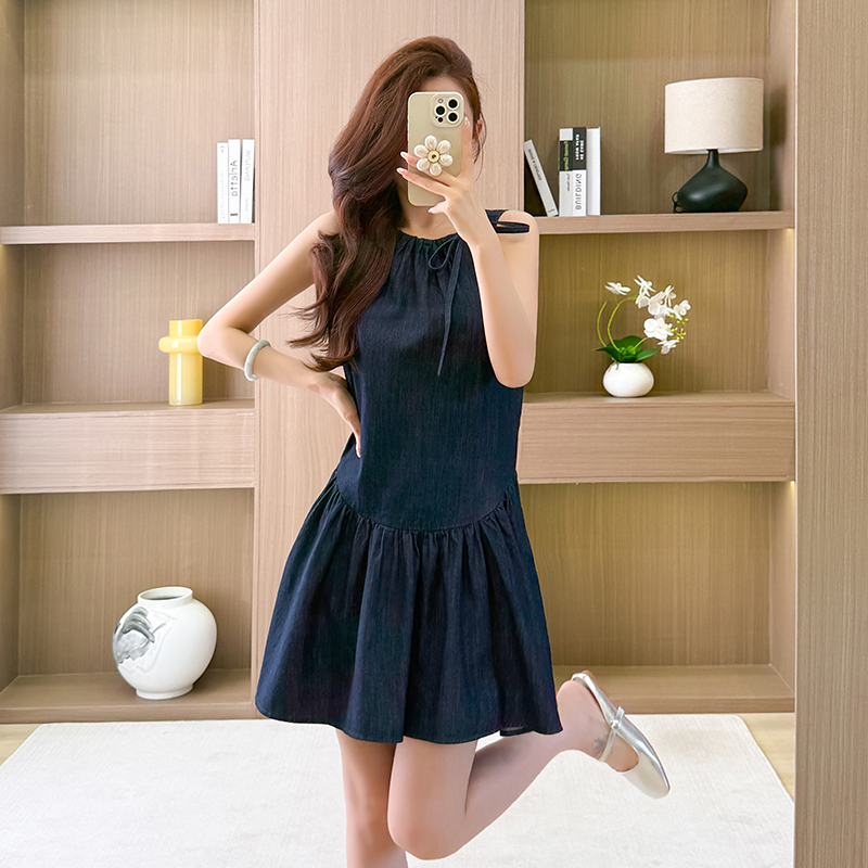 Sleeveless Casual T-back loose large yard dress for women