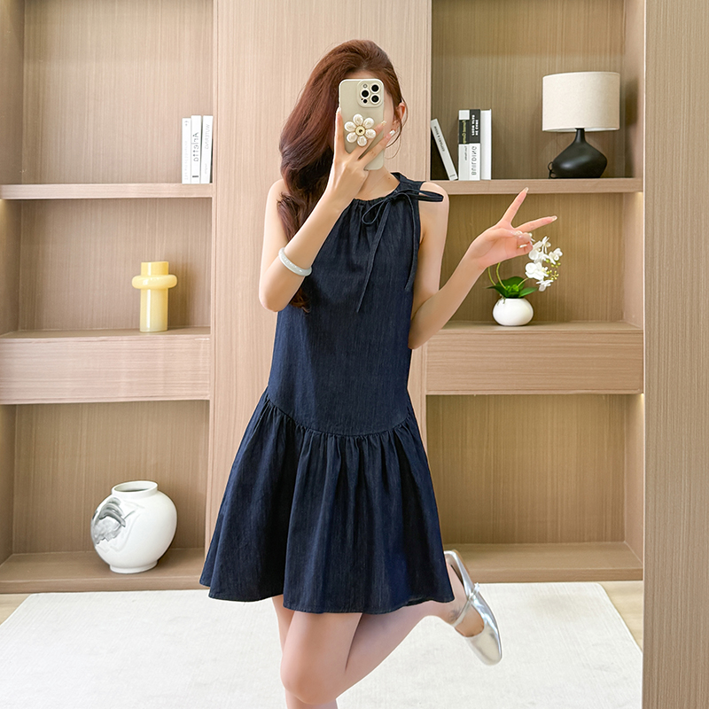 Sleeveless Casual T-back loose large yard dress for women