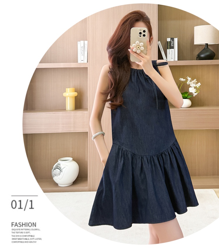 Sleeveless Casual T-back loose large yard dress for women