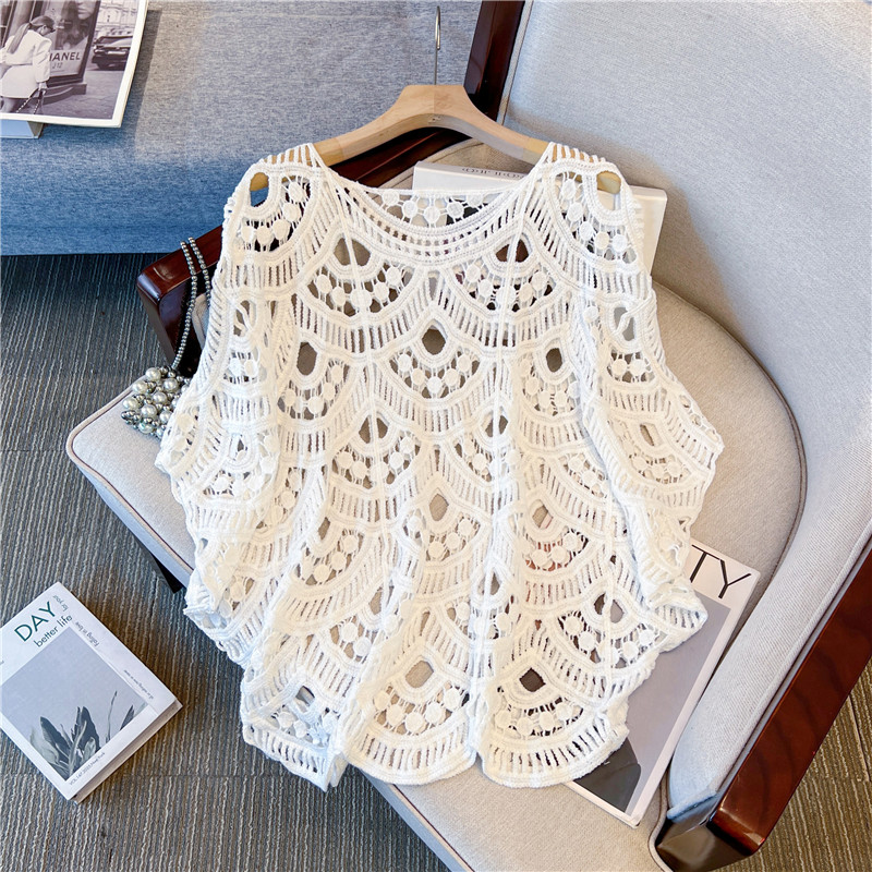Bat sleeve large yard smock hollow slim tops