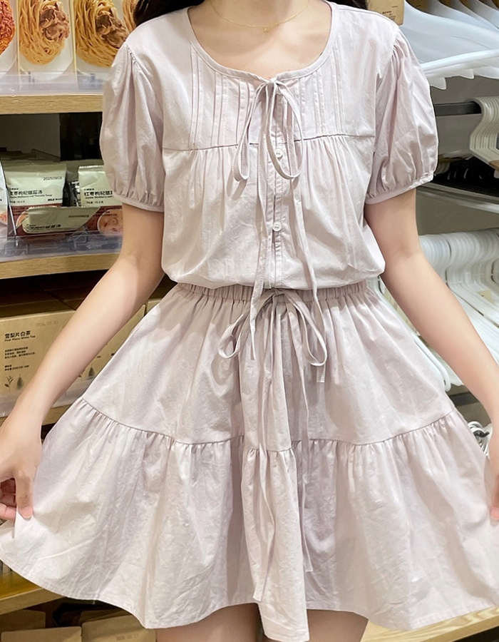 Show young skirt Korean style shirt 2pcs set