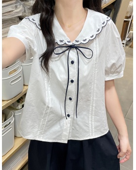 Frenum navy collar Japanese style college style shirt