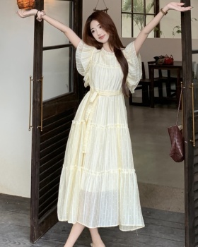 Boats sleeve summer long dress large yard wood ear dress