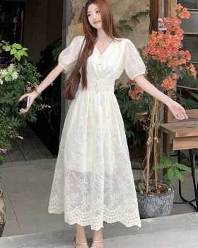 France style summer large yard seaside dress