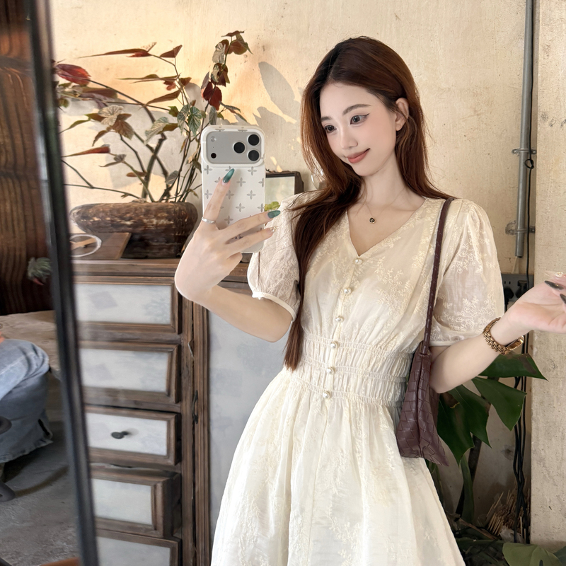 France style summer large yard seaside dress