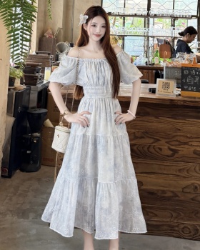 France style floral long dress printing dress for women
