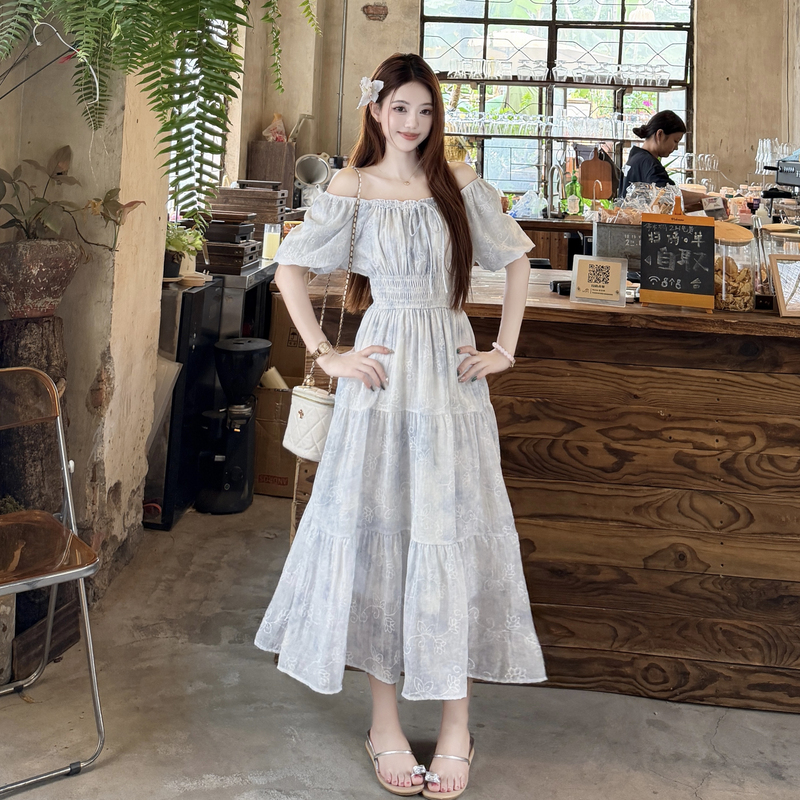 France style floral long dress printing dress for women