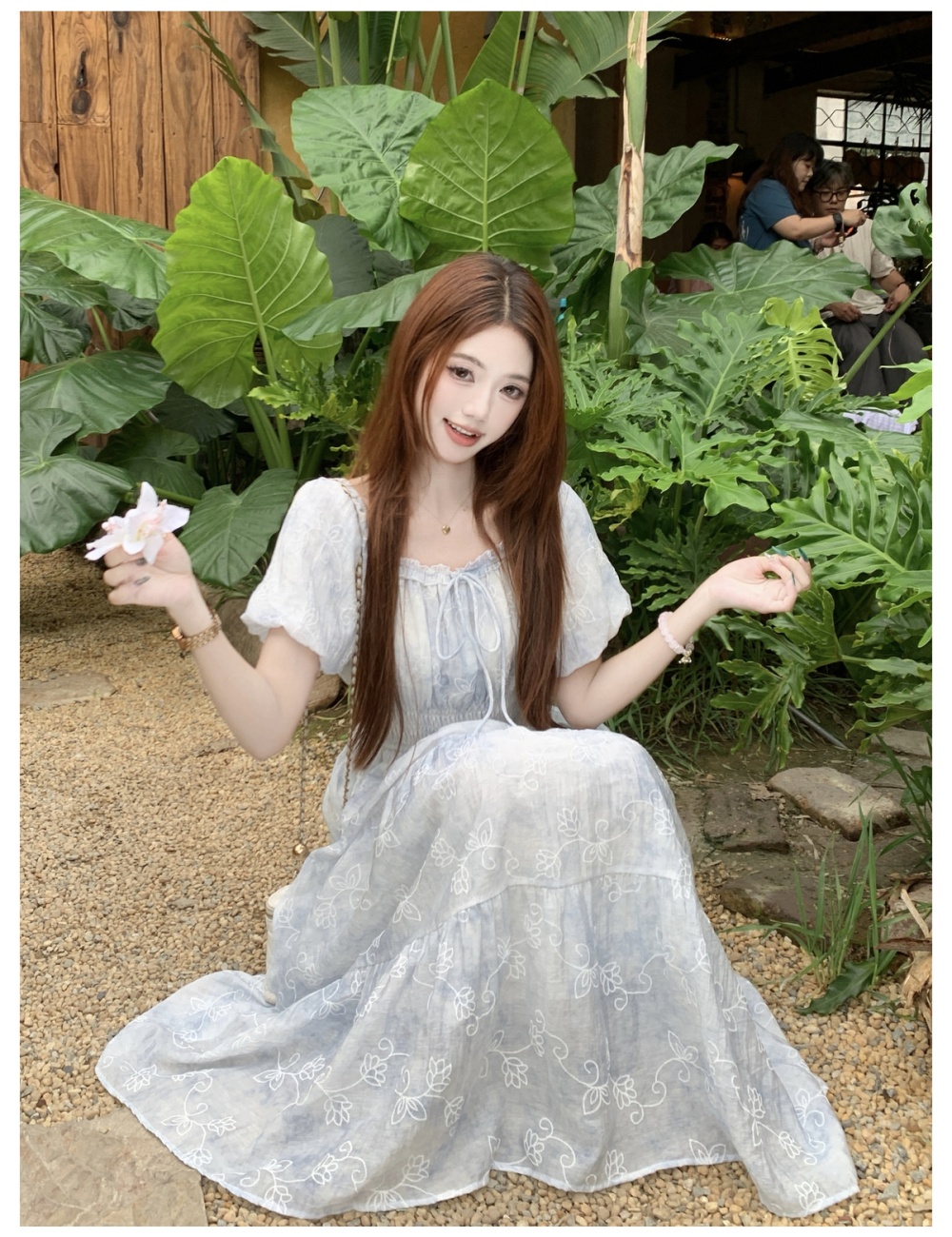 France style floral long dress printing dress for women